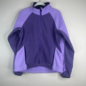 LL Bean Jacket Womens Medium Vintage Polartec Fleece Zip Pockets Hiking Outdoor